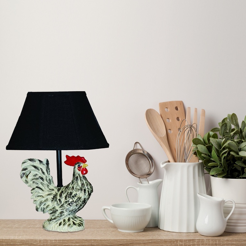 Rustic Farmhouse Rooster Accent Lamp By Homeroots