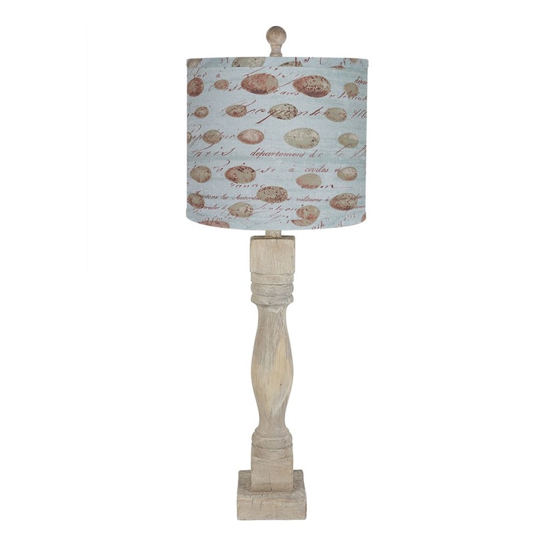 Rustic French Country Speckled Eggs Table Lamp By Homeroots