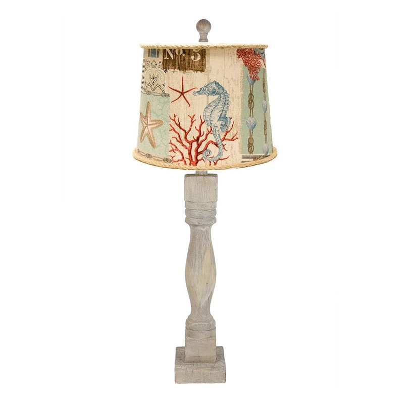 Rustic Natural Tropical Beauty of the Sea Table Lamp By Homeroots