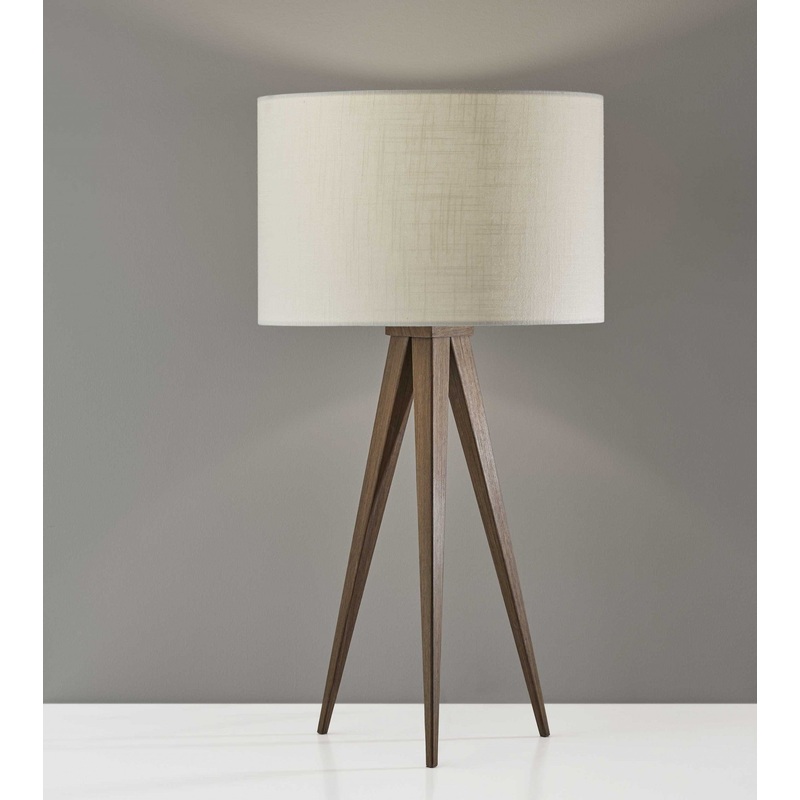 Treble Walnut Wood Table Lamp By Homeroots