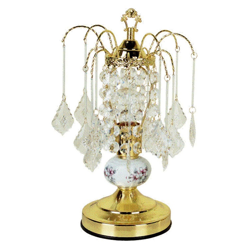 Vintage Gold Floral Chandelier Table Lamp By Homeroots