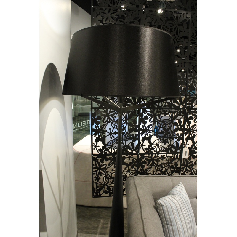 Black Steel Floor Lamp By Homeroots