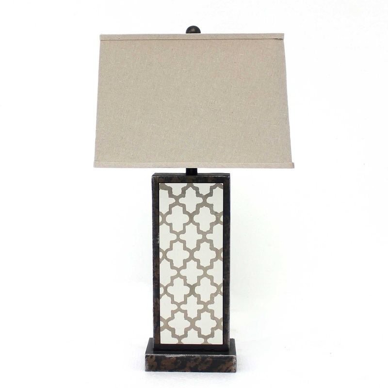 Bronze Rock Floral Base - Table Lamp By Homeroots