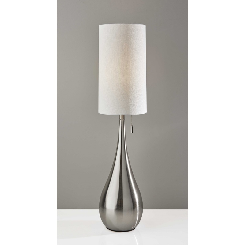 Brushed Steel Metal Teardrop Table Lamp By Homeroots