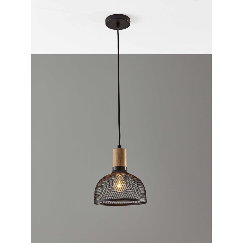 Caged Black Metal Small Ceiling Pendant By Homeroots