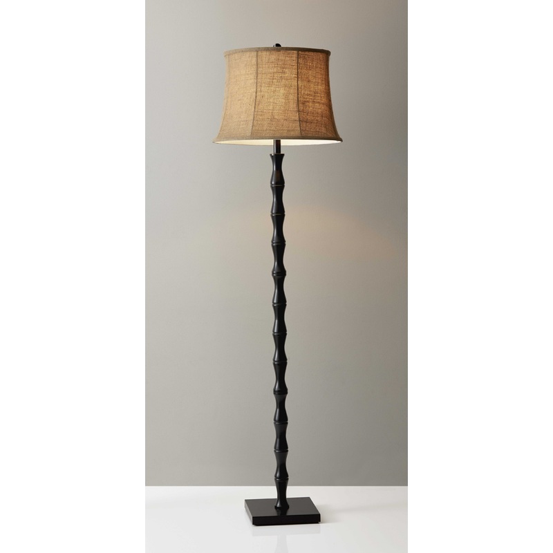 Floor Lamp Black Metal Textured Pole By Homeroots