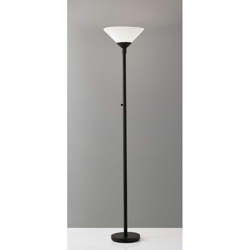 Mod Blackened Metal Torchiere By Homeroots