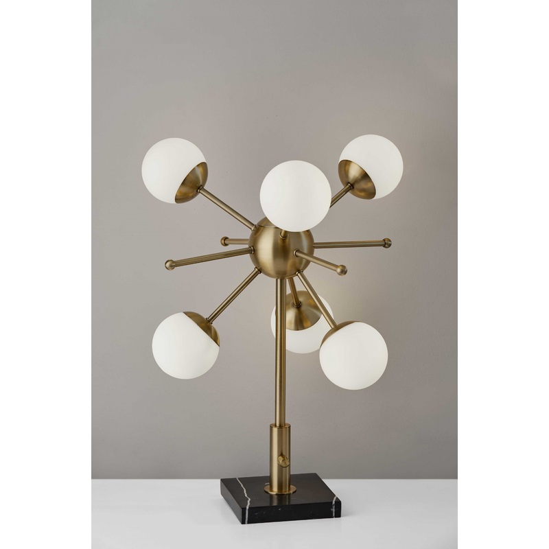 Orbital Sphere Brass LED Table Lamp By Homeroots