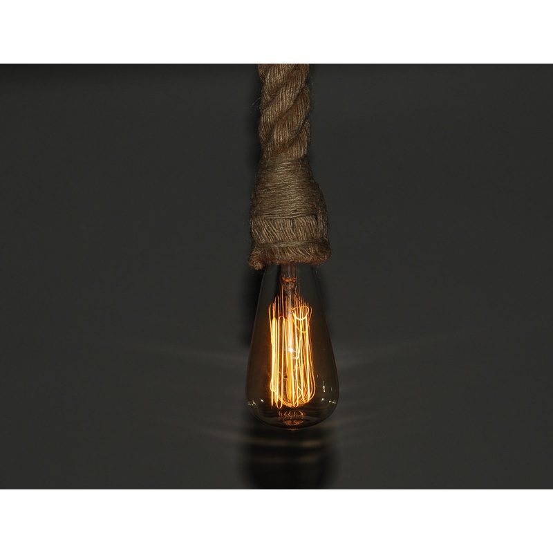 Rope Pendant Lamp Single Bulb By Homeroots