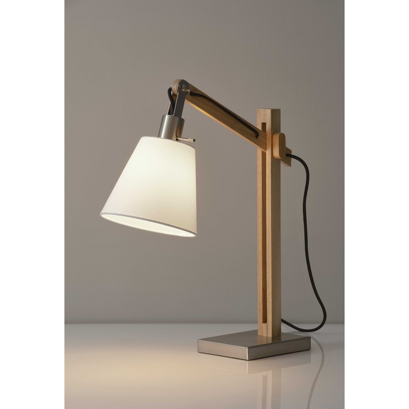 Rustic Hinged Natural Wood Table Lamp By Homeroots