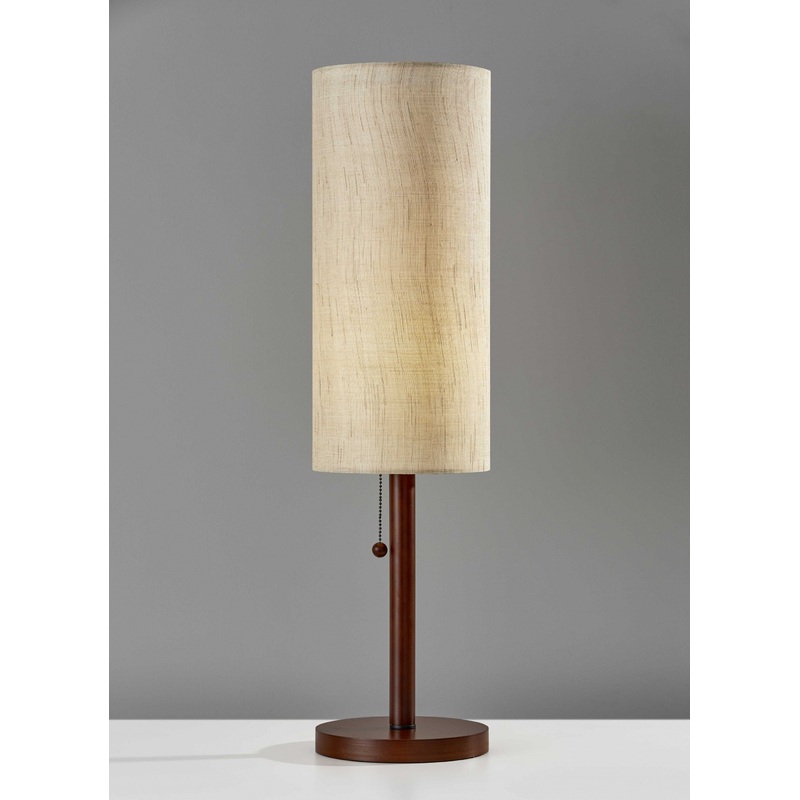 Slim Silhouette Walnut Wood Table Lamp By Homeroots
