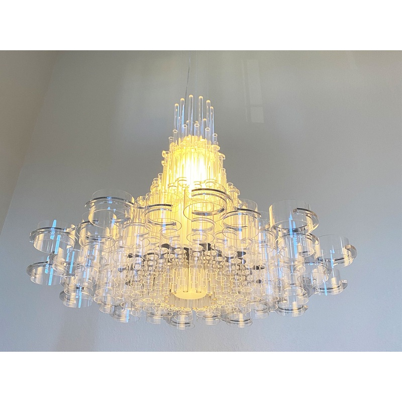 White Acrylic Pendant Lamp By Homeroots