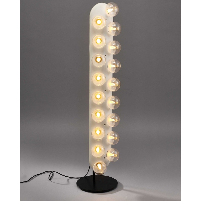 White Aluminum Floor Lamp By Homeroots