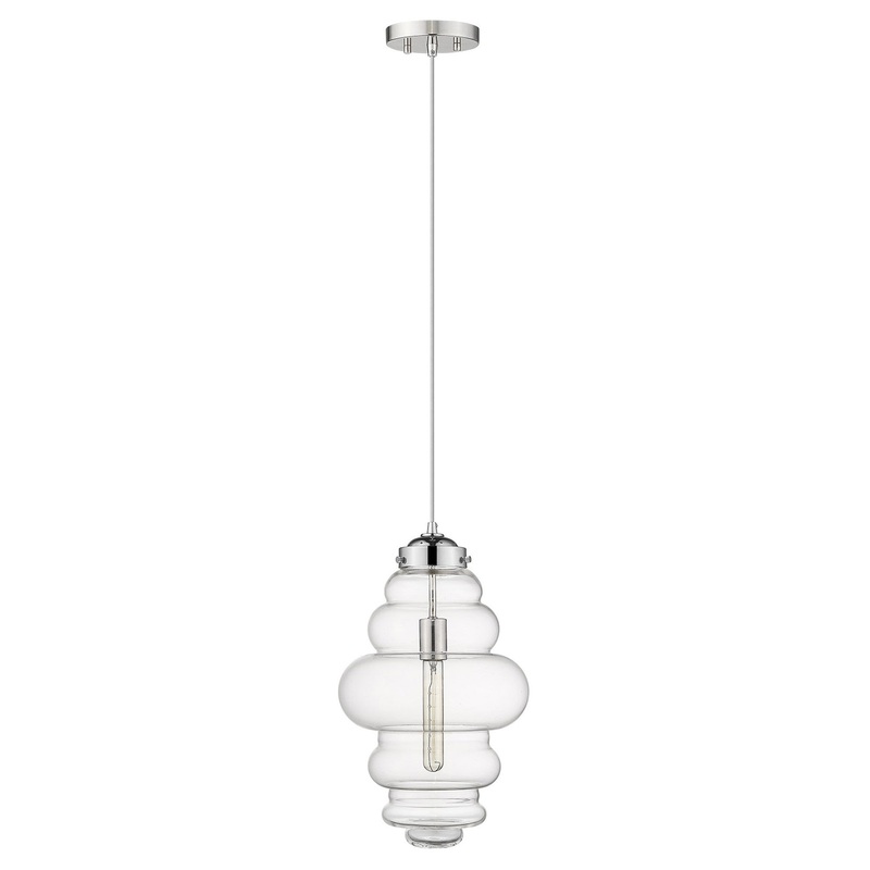 Ballina 1-Light Polished Nickel Mini-Pendant By Homeroots - 398248