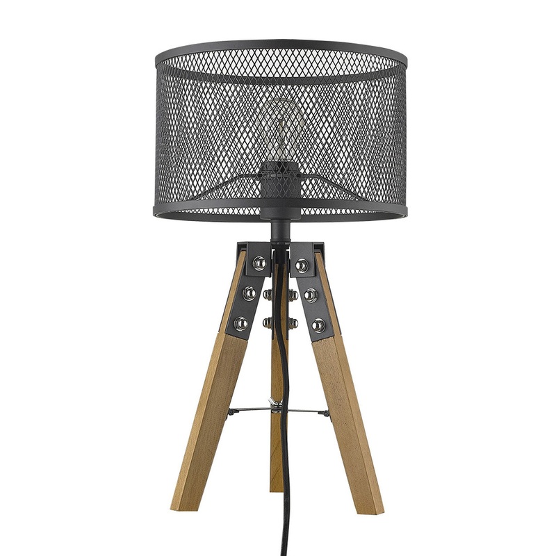 Capprice 1-Light Matte Black Table Lamp By Homeroots