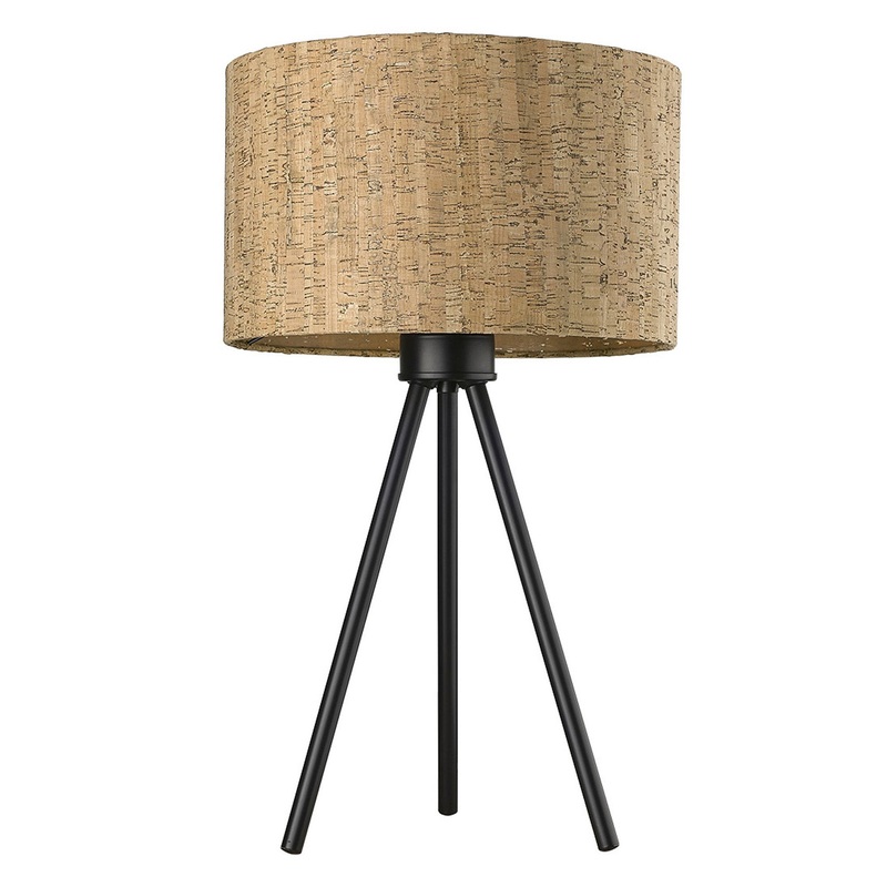 Matte Black and Beige Table Lamp By Homeroots