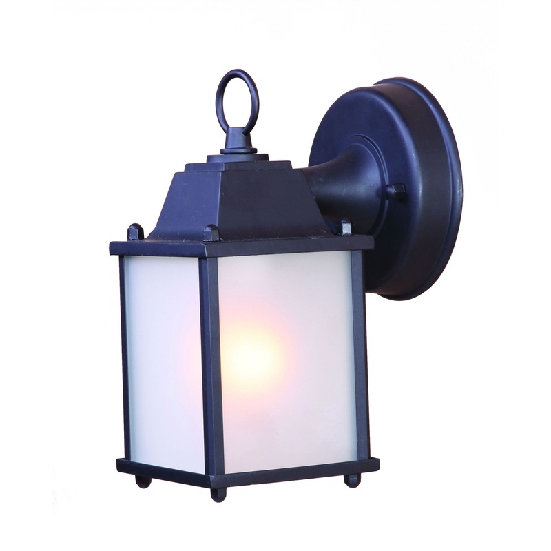 Matte Black Hanging Frosted Glass Lantern Wall Light By Homeroots