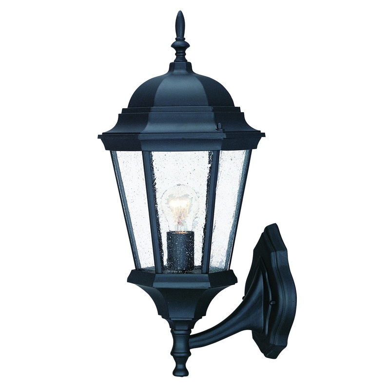Matte Black Swing Arm Glass Lantern Wall Light By Homeroots