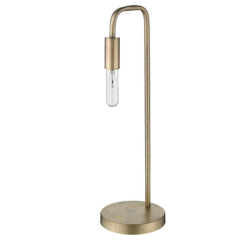 Perret 1-Light Aged Brass Table Lamp By Homeroots