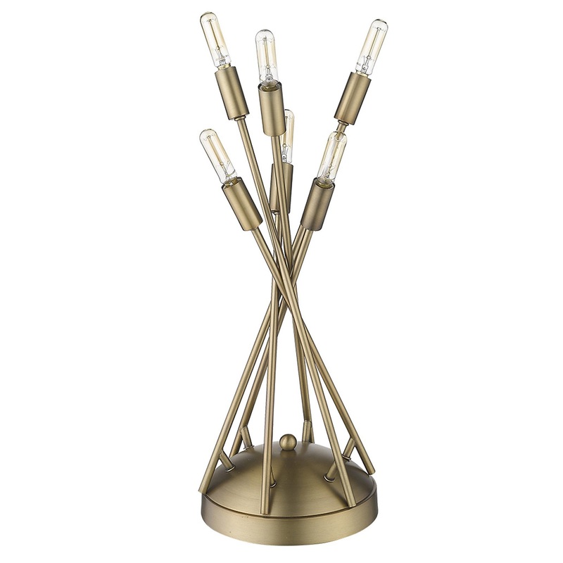 Perret 6-Light Aged Brass Table Lamp By Homeroots