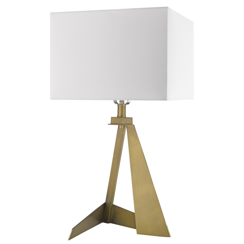 Stratos 1-Light Aged Brass Table Lamp By Homeroots