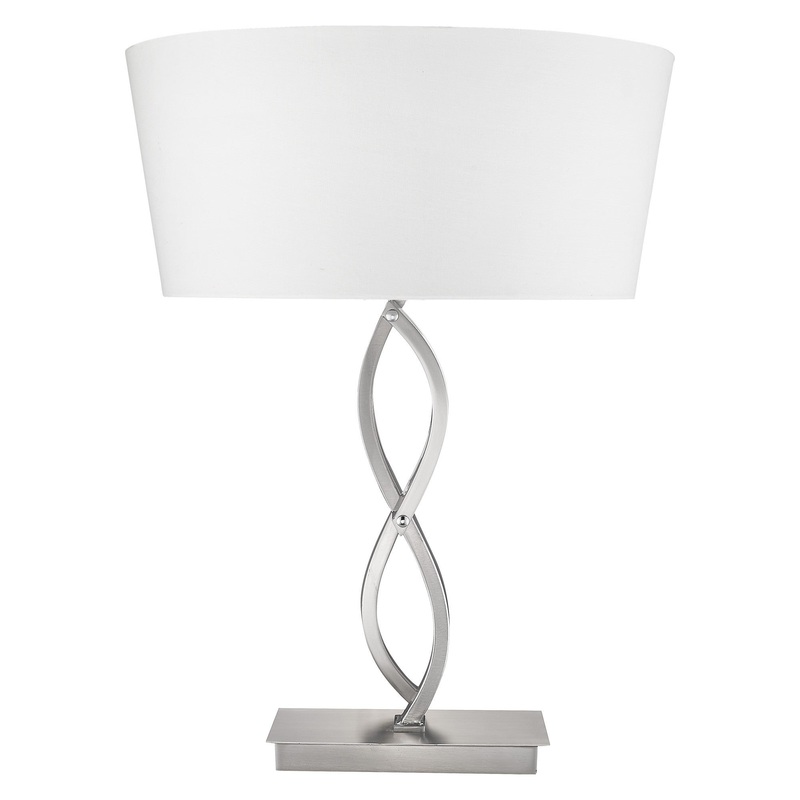 Trend Home 1-Light Satin Nickel Table Lamp By Homeroots