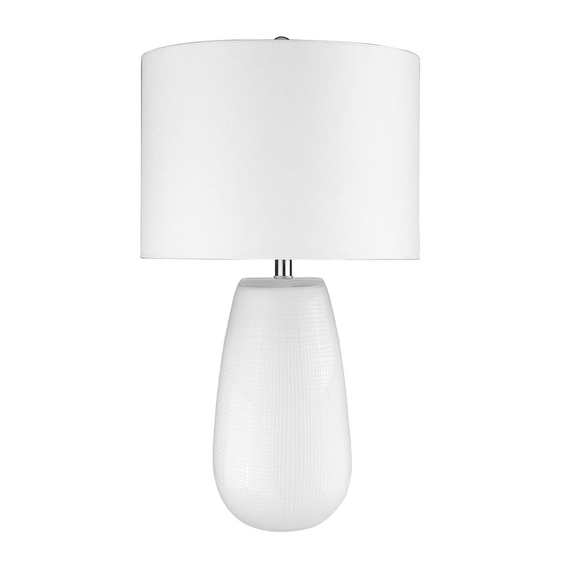 Trend Home 1-Light White Table Lamp By Homeroots - 399163