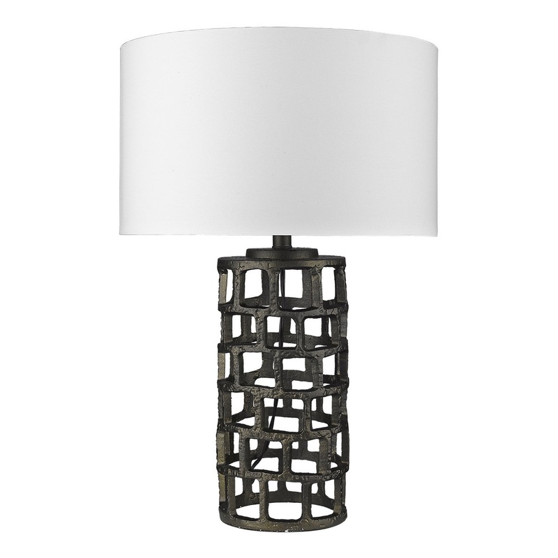 Vallin 1-Light Black Gold Table Lamp By Homeroots