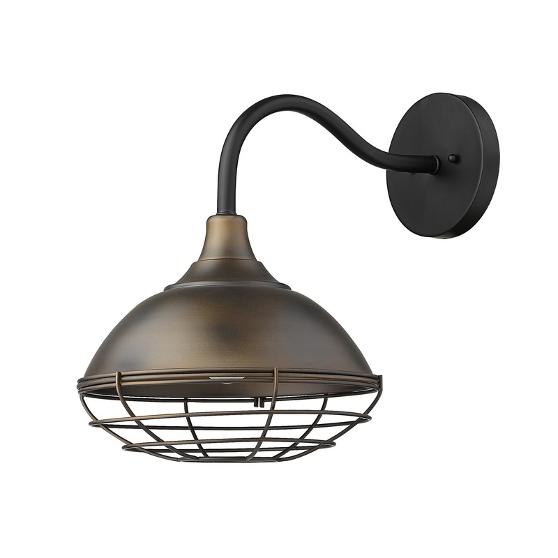 Afton 1-Light Oil-Rubbed Bronze Wall Light By Homeroots