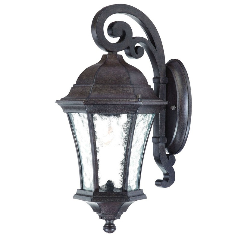 Antique Black Tapered Hanging Lantern Wall Light By Homeroots