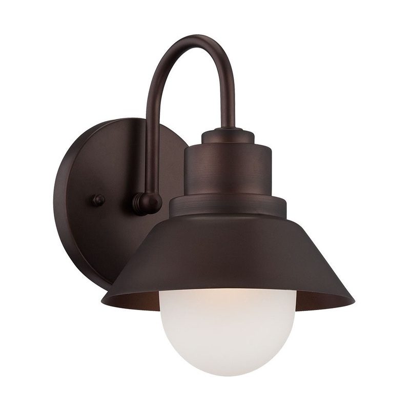 Bronze Lamp Shade Wall Light By Homeroots