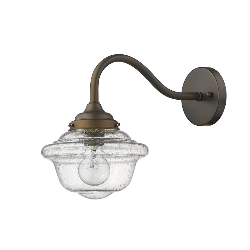 Burnished Bronze Vintage Schoolhouse Outdoor Wall Light By Homeroots