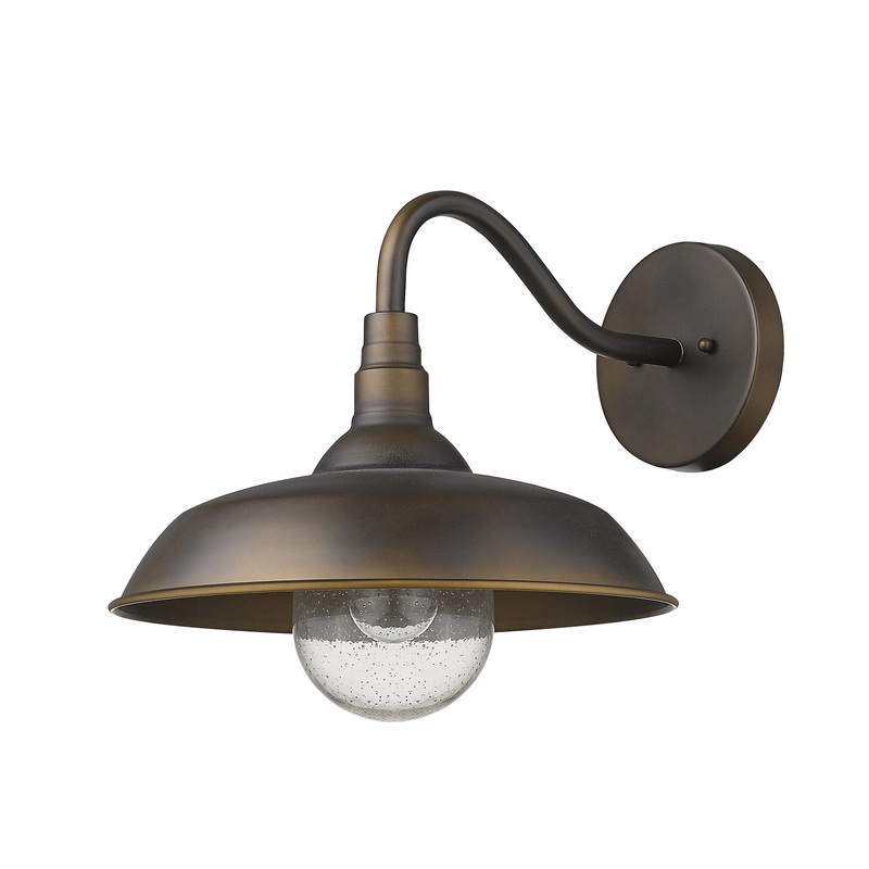 Burry 1-Light Oil-Rubbed Bronze Wall Light By Homeroots