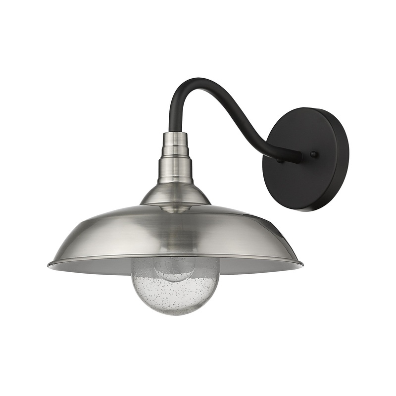 Burry 1-Light Satin Nickel Wall Light By Homeroots