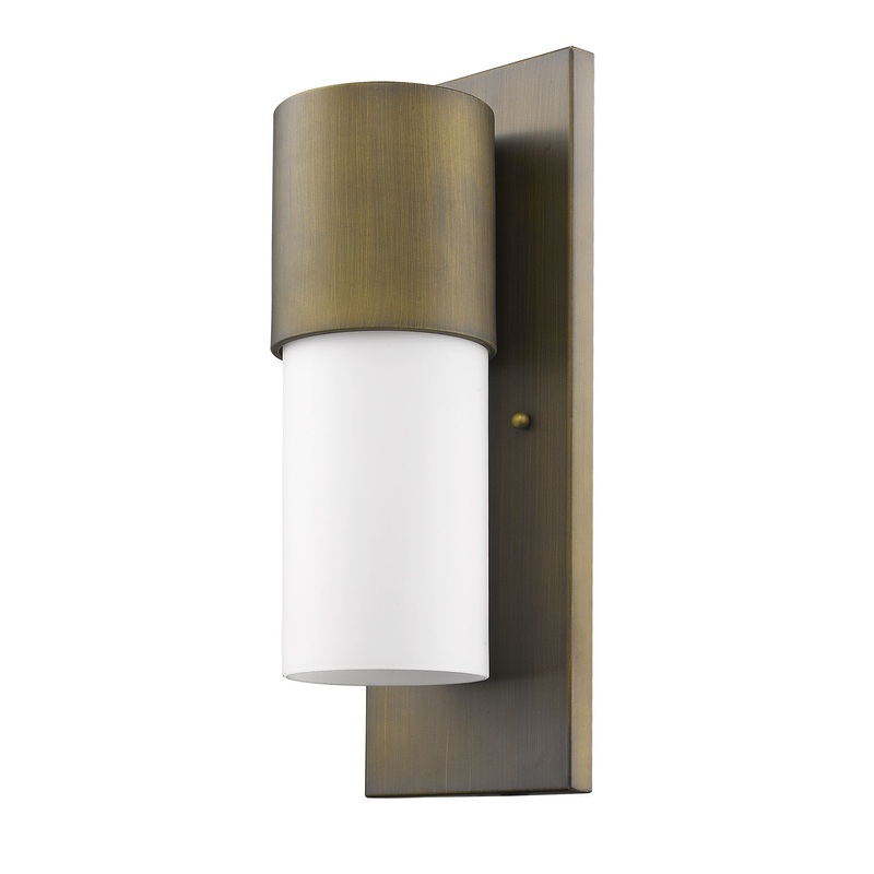 Contemporary Brushed Gold and White Wall Light By Homeroots