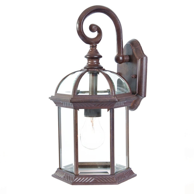 Dark Brown Eastern Lantern Wall Light By Homeroots