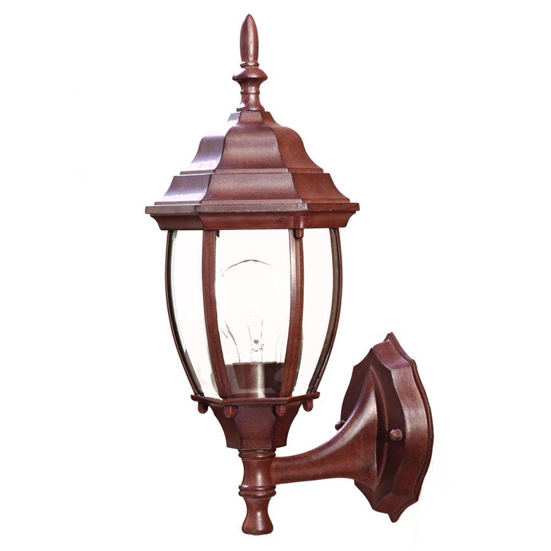 Dark Brown Globe Lantern Wall Light By Homeroots