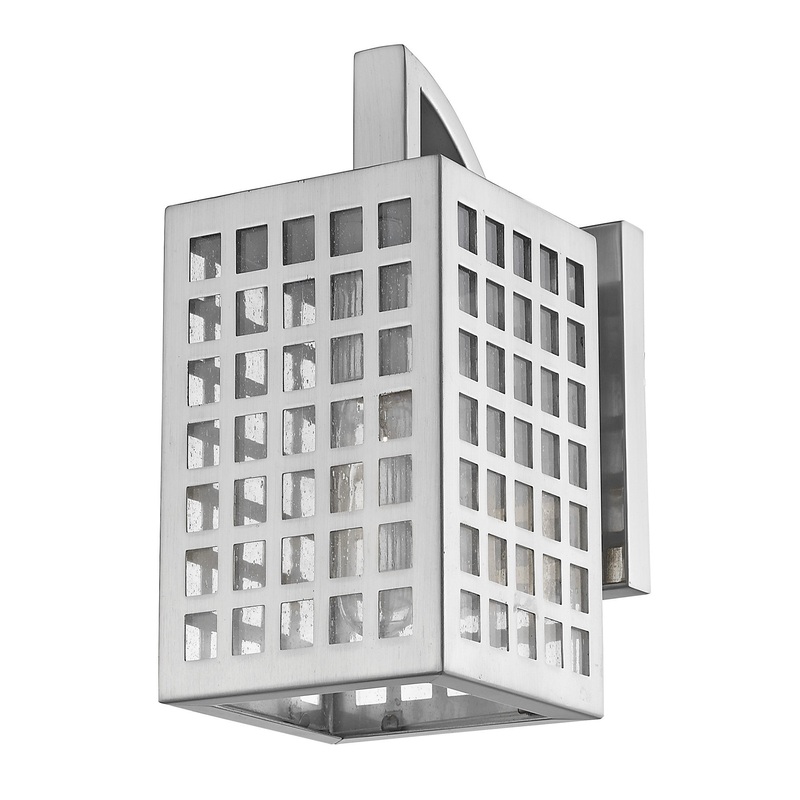 Letzel 1-Light Satin Nickel Wall Light By Homeroots