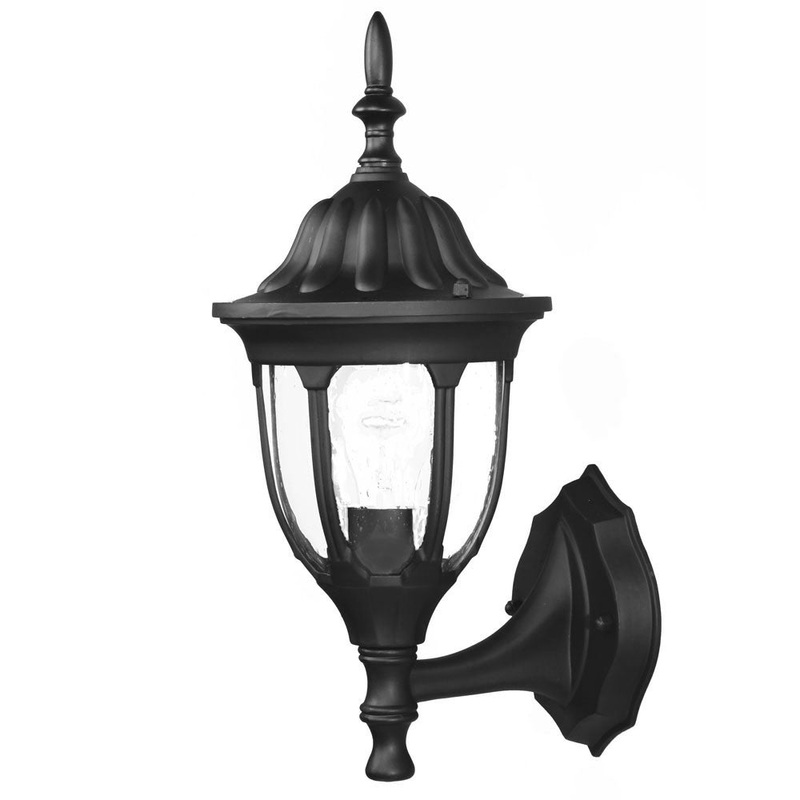 Matte Black Clear Glass Swing Arm Wall Light By Homeroots