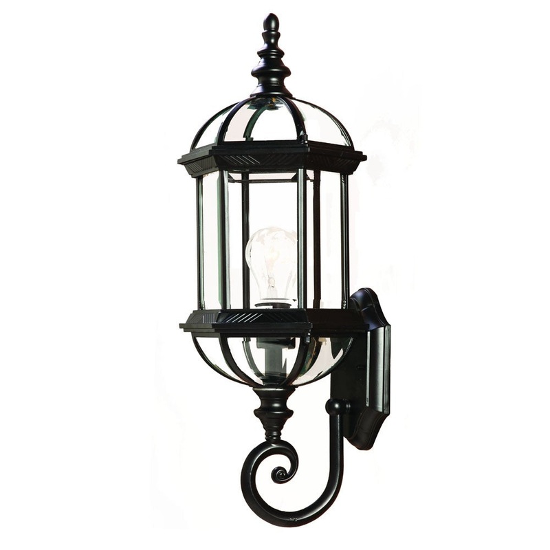 Matte Black Cylindrical Lantern Wall Light By Homeroots