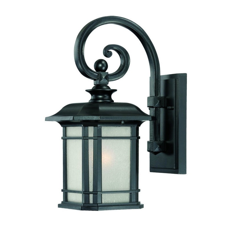 Matte Black Frosted Linen Glass Lantern Wall Light By Homeroots