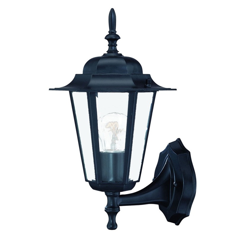 Matte Black Glass Lantern Wall Light By Homeroots