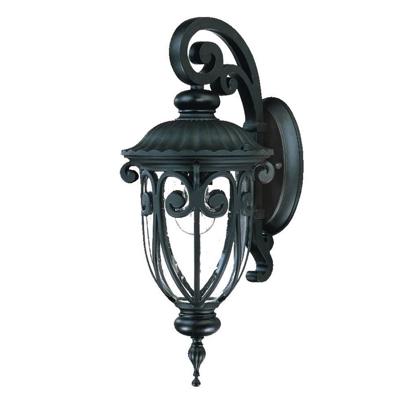 Matte Black Hanging Goblet Wall Light By Homeroots