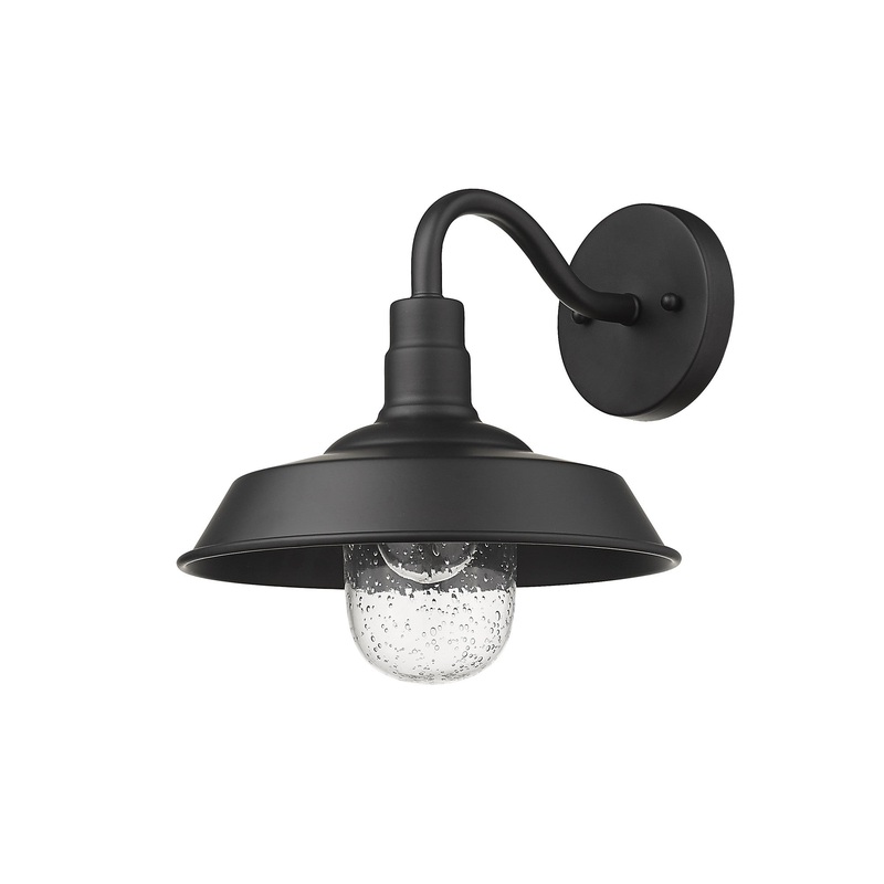 Matte Black Shallow Plate Shape Wall Light By Homeroots