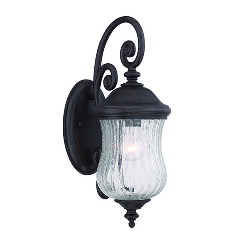 Matte Black Urn Shaped Wall Light By Homeroots