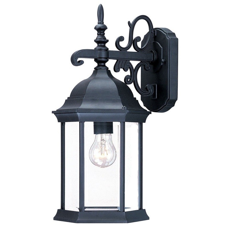 Narrow Matte Black Domed Hanging Glass Lantern Wall Light By Homeroots