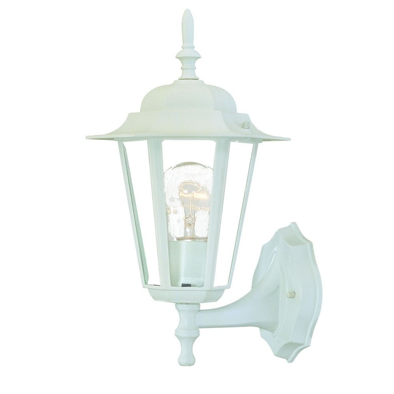 White Glass Lantern Wall Light By Homeroots