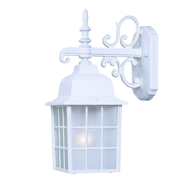 White Window Pane Lantern Wall Light By Homeroots