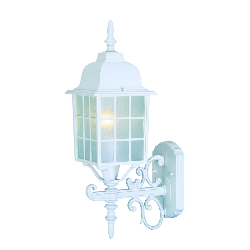 White Window Pane Lantern Wall Sconce By Homeroots