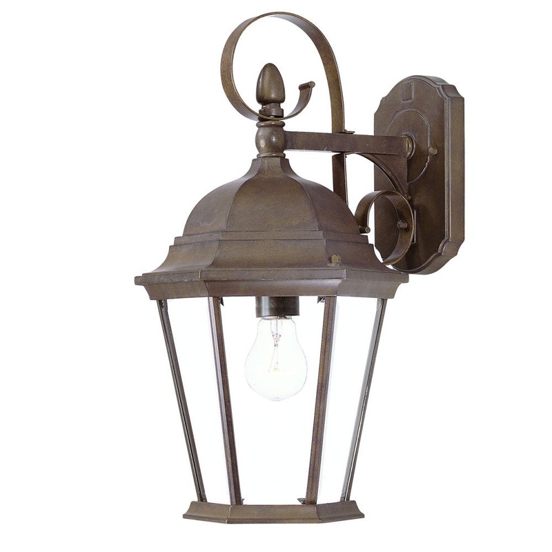 XL Dark Brown Swing Arm Hanging Lantern Wall Light By Homeroots